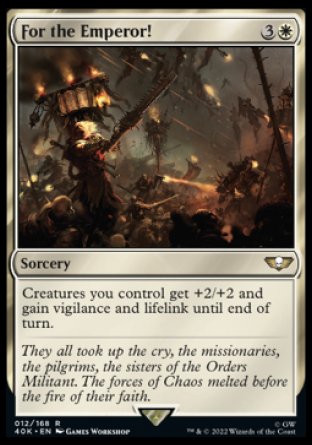 (012) Magic The Gathering Universes Beyond: Warhammer 40000 Single: For the Emperor! Rare