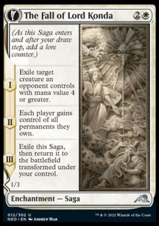 (012) Magic The Gathering Kamigawa: Neon Dynasty Single: The Fall of Lord Konda // Fragment of Konda Uncommon