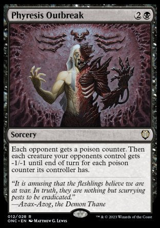 (012) Magic The Gathering Commander: Phyrexia: All Will Be One Single: Phyresis Outbreak Rare