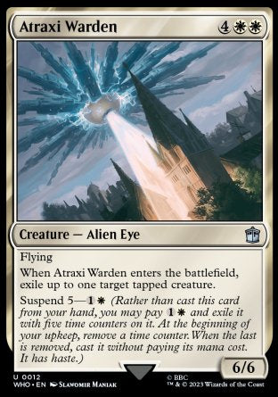 (012) Magic The Gathering Universes Beyond: Doctor Who Single: Atraxi Warden Holo Uncommon
