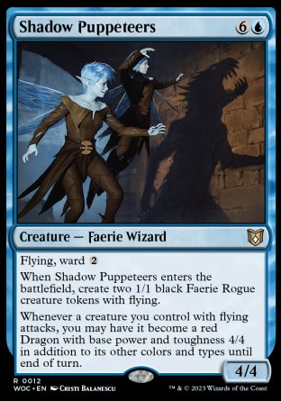 (012) Magic The Gathering Commander: Wilds of Eldraine Single: Shadow Puppeteers Rare