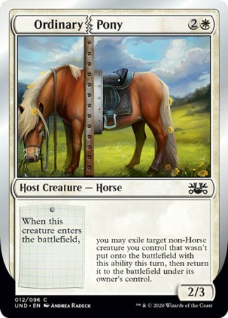 (012/096) Magic The Gathering Unsanctioned Single: Ordinary Pony Common