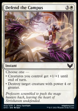 (012) Magic The Gathering Strixhaven: School of Mages Single: Defend the Campus Holo Common