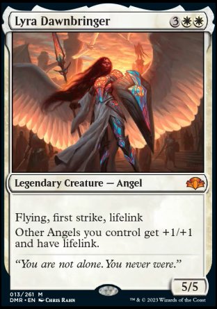 (013) Magic The Gathering Dominaria Remastered Single: Lyra Dawnbringer Holo Mythic