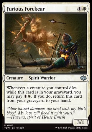 (013) Magic The Gathering Tarkir: Dragonstorm Single: Furious Forebear Uncommon