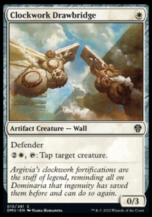 (013) Magic The Gathering Dominaria United Single: Clockwork Drawbridge Holo Common