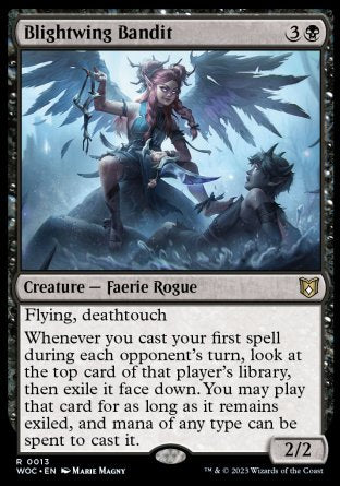 (013) Magic The Gathering Commander: Wilds of Eldraine Single: Blightwing Bandit Rare