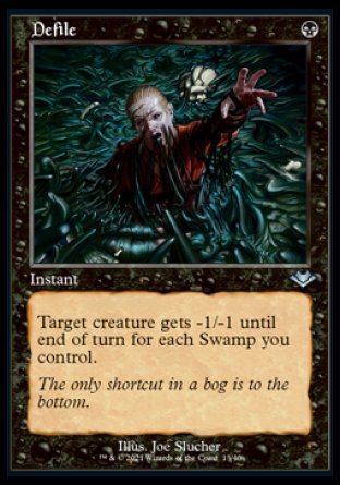 (013) Magic The Gathering Modern Horizons: Retro Frame Cards Single: Defile (V.1) Holo Uncommon