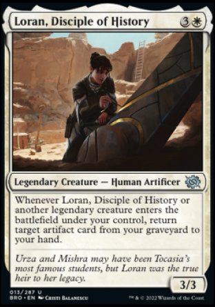 (013) Magic The Gathering The Brothers' War Single: Loran, Disciple of History Holo Uncommon