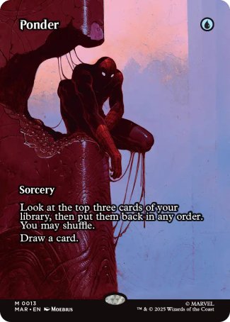 (013) Magic The Gathering Magic: The Gathering | Marvel's Spider-Man: Source Material Cards Single: Ponder Holo Mythic