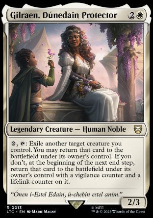 (013) Magic The Gathering Commander: The Lord of the Rings: Tales of Middle-earth Single: Gilraen, D������nedain Protector Rare
