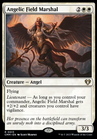 (013) Magic The Gathering Commander Masters Single: Angelic Field Marshal Holo Rare