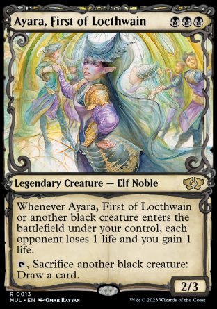 (013) Magic The Gathering Multiverse Legends Single: Ayara, First of Locthwain (V.1) Holo Rare