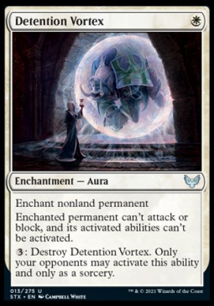 (013) Magic The Gathering Strixhaven: School of Mages Single: Detention Vortex Holo Uncommon