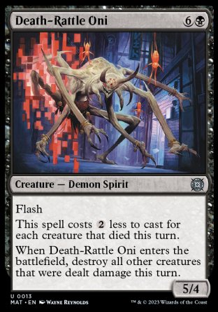 (013) Magic The Gathering March of the Machine: The Aftermath Single: Death-Rattle Oni Holo Uncommon
