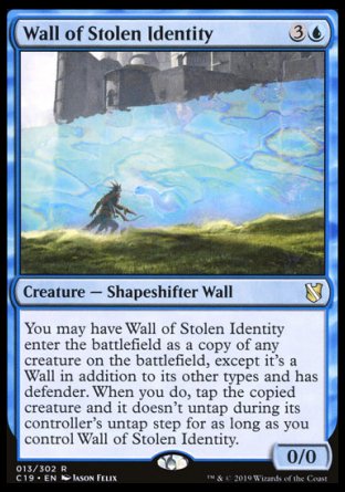 (013) Magic The Gathering Commander 2019 Single: Wall of Stolen Identity Rare