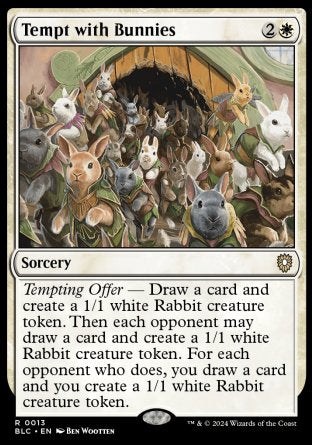 (013) Magic The Gathering Commander: Bloomburrow Single: Tempt with Bunnies Rare