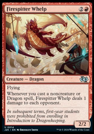 (014) Magic The Gathering Foundations Jumpstart Single: Firespitter Whelp Uncommon