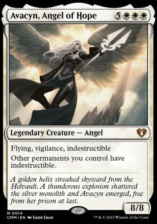 (014) Magic The Gathering Commander Masters Single: Avacyn, Angel of Hope Holo Mythic