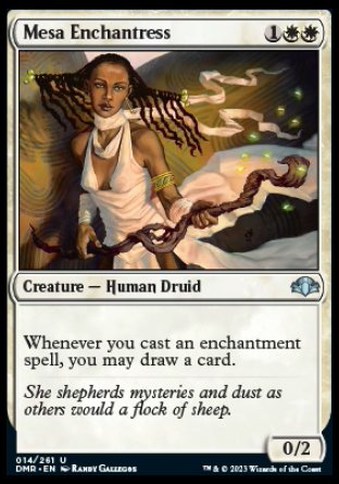 (014) Magic The Gathering Dominaria Remastered Single: Mesa Enchantress Uncommon