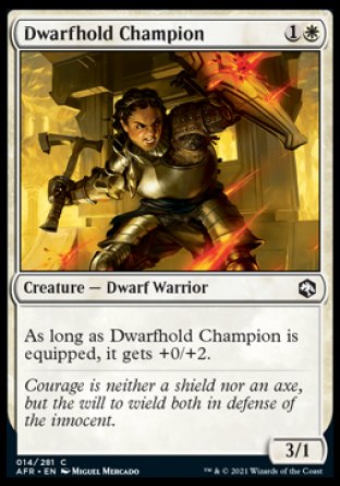 (014) Magic The Gathering Adventures in the Forgotten Realms Single: Dwarfhold Champion Holo Common