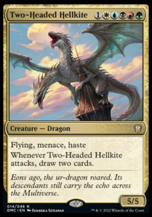 (014) Magic The Gathering Commander: Dominaria United Single: Two-Headed Hellkite Rare