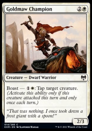 (014/285) Magic The Gathering Kaldheim Single: Goldmaw Champion Holo Common