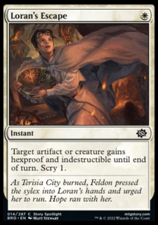 (014) Magic The Gathering The Brothers' War Single: Loran's Escape Holo Common