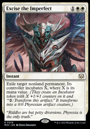 (014) Magic The Gathering Commander: March of the Machine Single: Excise the Imperfect Rare