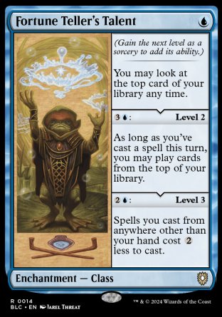 (014) Magic The Gathering Commander: Bloomburrow Single: Fortune Teller's Talent Rare