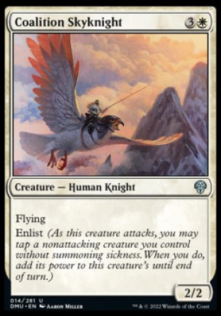 (014) Magic The Gathering Dominaria United Single: Coalition Skyknight Holo Uncommon