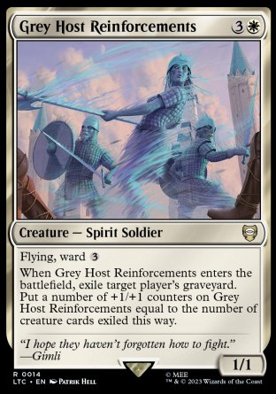 (014) Magic The Gathering Commander: The Lord of the Rings: Tales of Middle-earth Single: Grey Host Reinforcements Rare