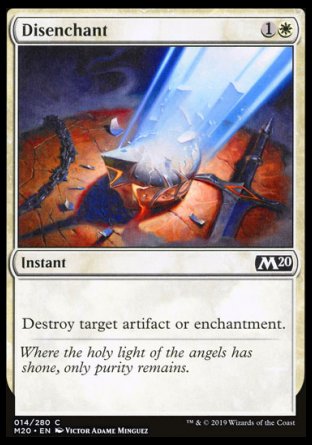 (014/280) Magic The Gathering Core 2020 Single: Disenchant Holo Common