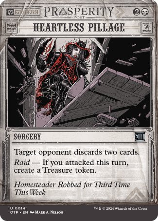 (014) Magic The Gathering Breaking News Single: Heartless Pillage Holo Uncommon