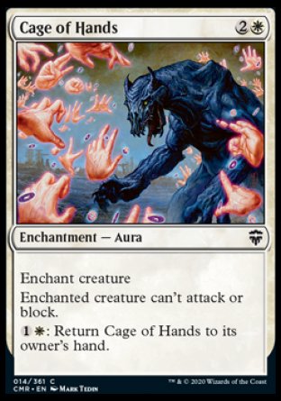 (014/361) Magic The Gathering Commander Legends Single: Cage of Hands Holo Common