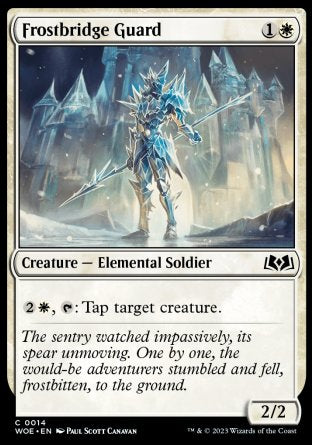 (014) Magic The Gathering Wilds of Eldraine Single: Frostbridge Guard Holo Common