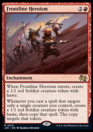 (015) Magic The Gathering Foundations Jumpstart Single: Frontline Heroism Rare