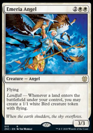 (015) Magic The Gathering Commander: Zendikar Rising Single: Emeria Angel Rare