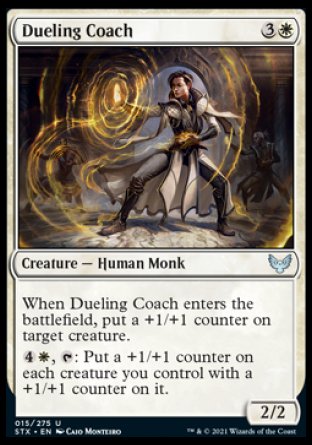 (015) Magic The Gathering Strixhaven: School of Mages Single: Dueling Coach Holo Uncommon