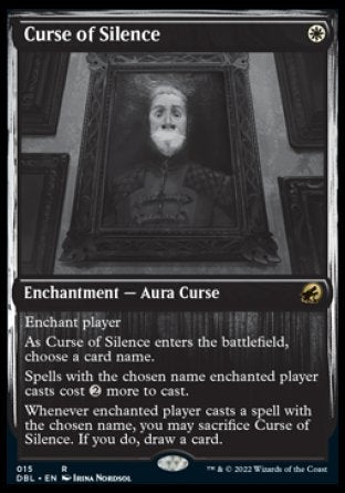 (015) Magic The Gathering Innistrad: Double Feature Single: Curse of Silence Holo Rare