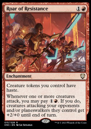 (015) Magic The Gathering Commander: Phyrexia: All Will Be One Single: Roar of Resistance Rare