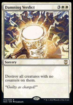 (015) Magic The Gathering Commander: Streets of New Capenna Single: Damning Verdict Rare
