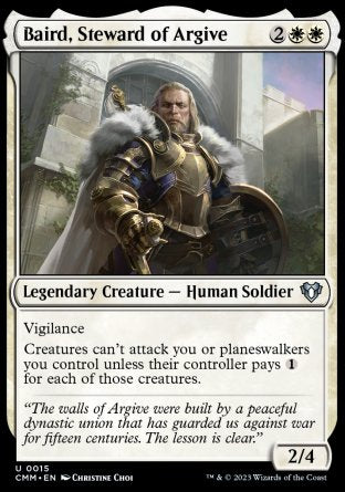 (015) Magic The Gathering Commander Masters Single: Baird, Steward of Argive Uncommon
