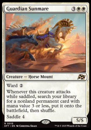 (015) Magic The Gathering Aetherdrift Single: Guardian Sunmare Holo Rare