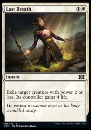 (015) Magic The Gathering Double Masters 2022 Single: Last Breath Holo Common