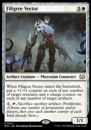 (015) Magic The Gathering Commander: March of the Machine Single: Filigree Vector Rare