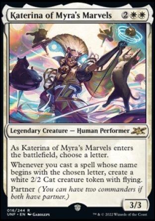 (016) Magic The Gathering Unfinity Single: Katerina of Myra's Marvels Holo Rare