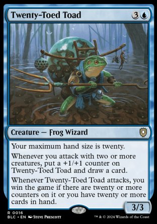(016) Magic The Gathering Commander: Bloomburrow Single: Twenty-Toed Toad Rare