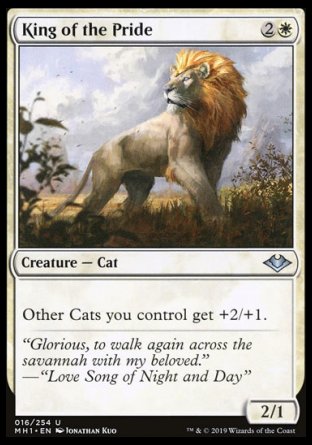(016/254) Magic The Gathering Modern Horizons Single: King of the Pride Holo Uncommon