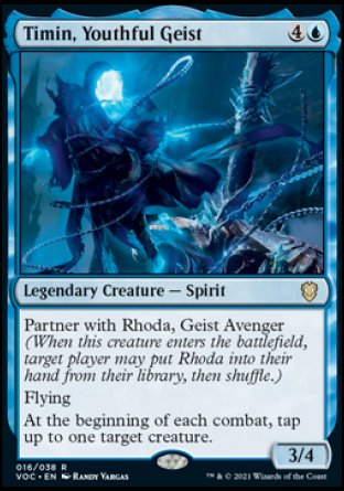 (016) Magic The Gathering Commander: Innistrad: Crimson Vow Single: Timin, Youthful Geist (V.1) Holo Rare